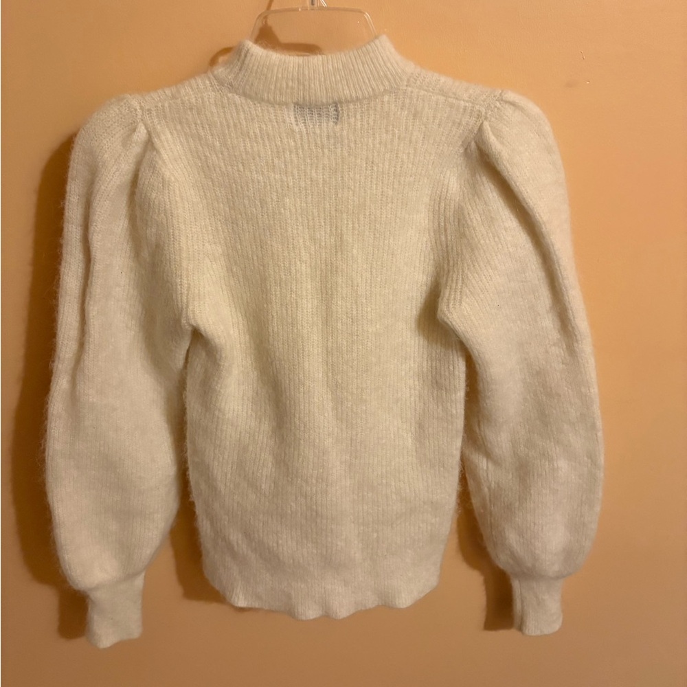 GANNI Alpaca Wool Blend Off-White Sweater - Picture 6 of 9